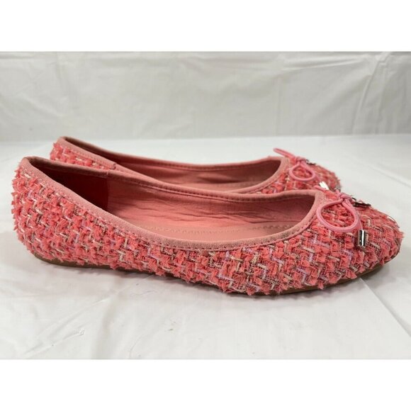 ASOS DESIGN Lallie Pink Tweed Ballet Flat Women's Size 7 - Picture 2 of 13